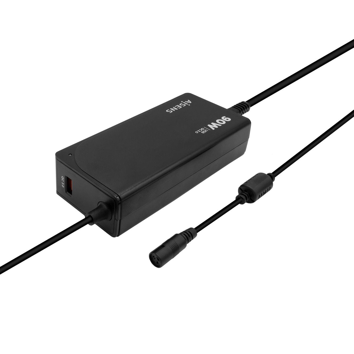 Carregador de Portátil Universal AISENS ASLC-90WAUTO-BK (90 W - 5 A - 15-20 V - Preto), miniatura 2