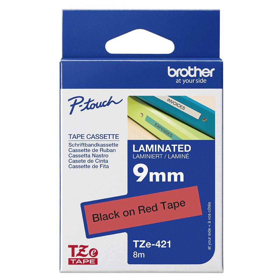 Fita de Impressão BROTHER TZ-E421 (Preto sobre Vermelho), miniatura 3