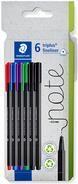 Caneta Fineliner STAEDTLER triplus 334 C6 (rPP - Azul e Verde)