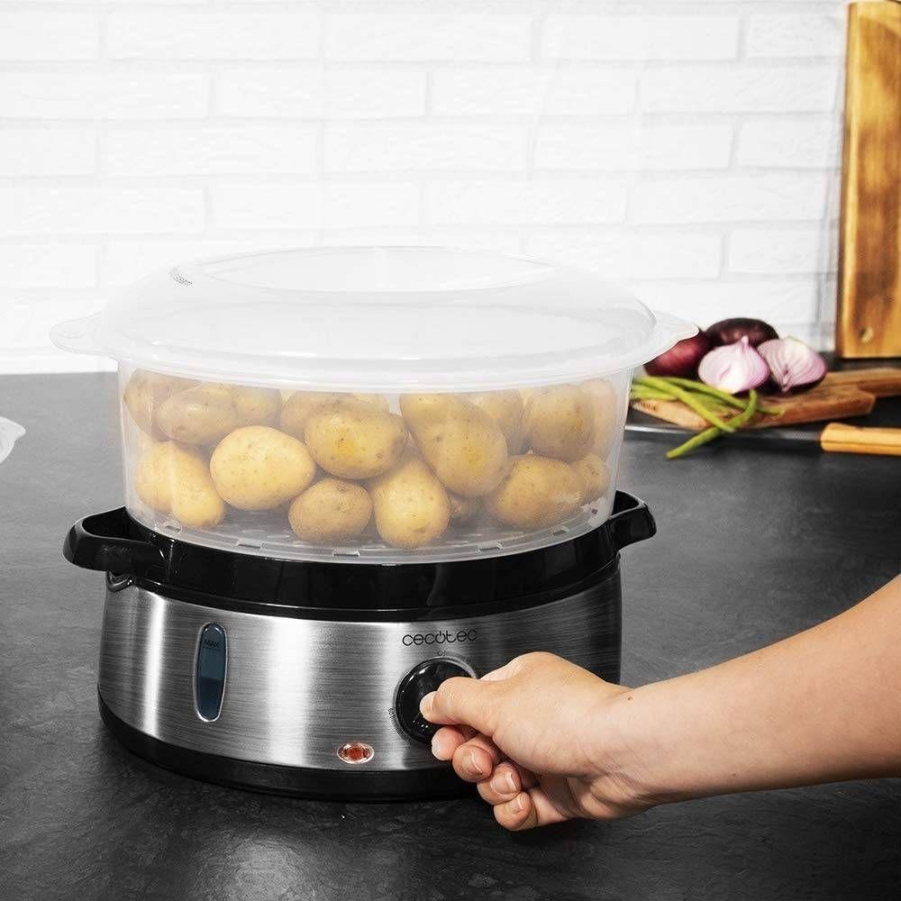 Máquina de Cozer a Vapor CECOTEC Vapovita 3000 (800 W - 3 Recipientes - Inox), miniatura 5