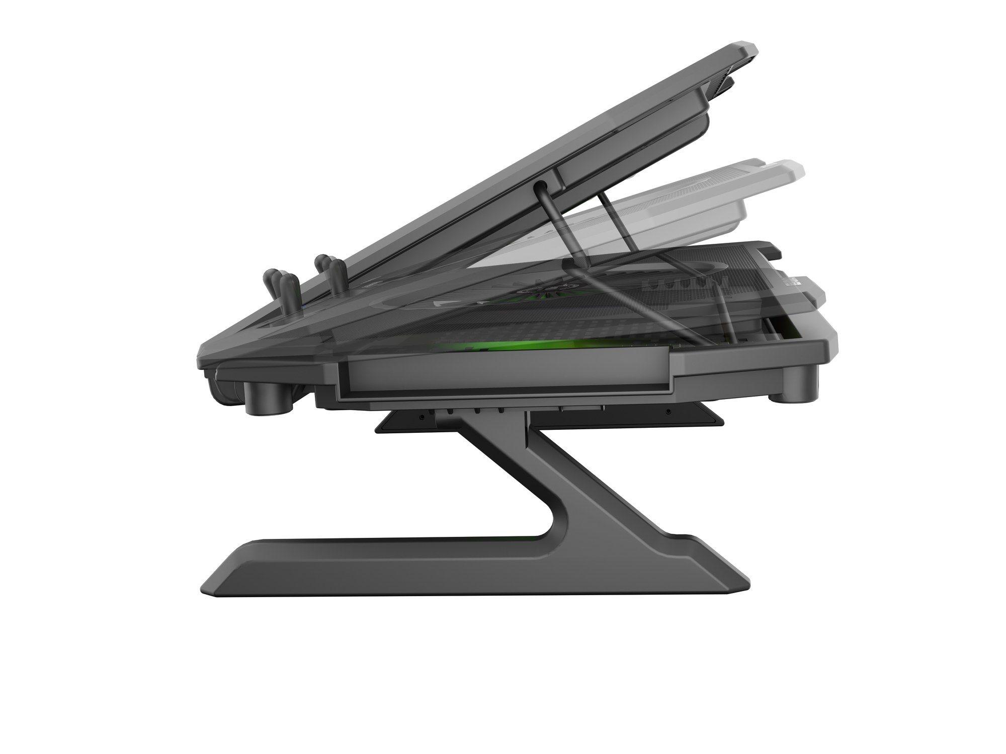 Base de Refrigeração para Portátil GENESIS Oxid 850 (17,3" - 5 Ventoinhas - RGB - Preto), miniatura 3