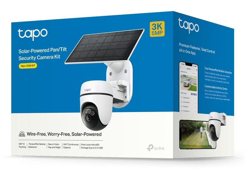 Câmara de Segurança Solar TP-LINK Tapo C630 KIT (Exterior - 5 MP - 2880 x 1620 pixels - Branco), miniatura 3