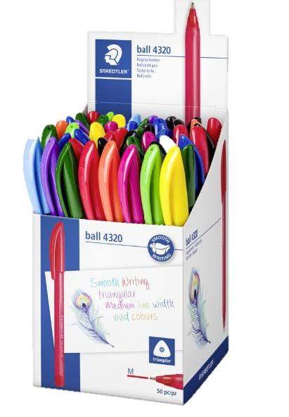 Caneta Esferográfica STAEDTLER Ball 4320 M (Cores sortidas)