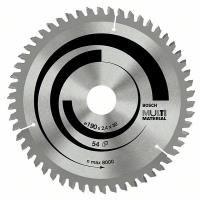 Lâmina de Serra Circular BOSCH Multi Material 2608641195 (Aço SK5 endurecido - Prateado)