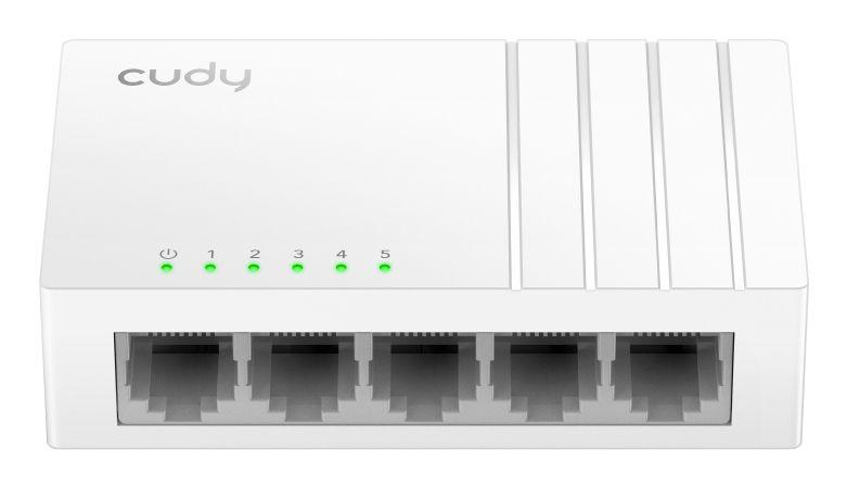 Switch de Rede CUDY FS105D (Fast Ethernet - 0,448 MB - 1 Gbit/s - Branco)