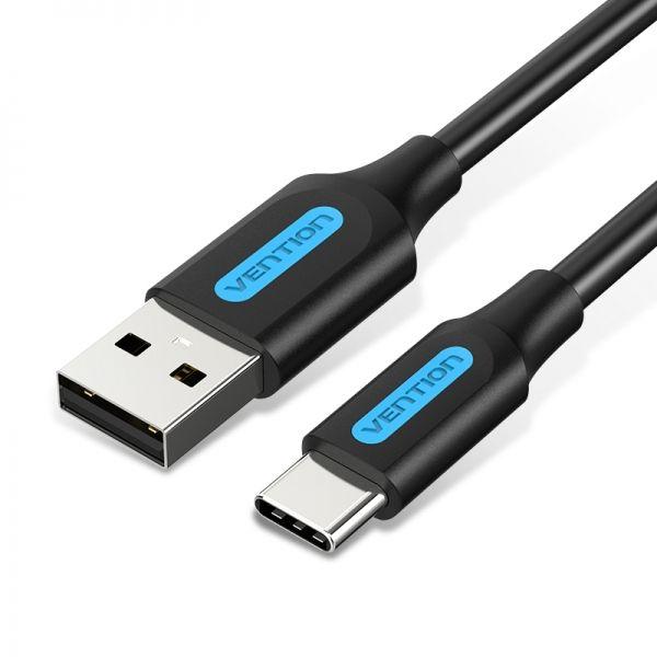 Cabo USB-A para USB-C VENTION COKBG (1,5 m - USB-C - USB-A - Preto) — miniatura 2
