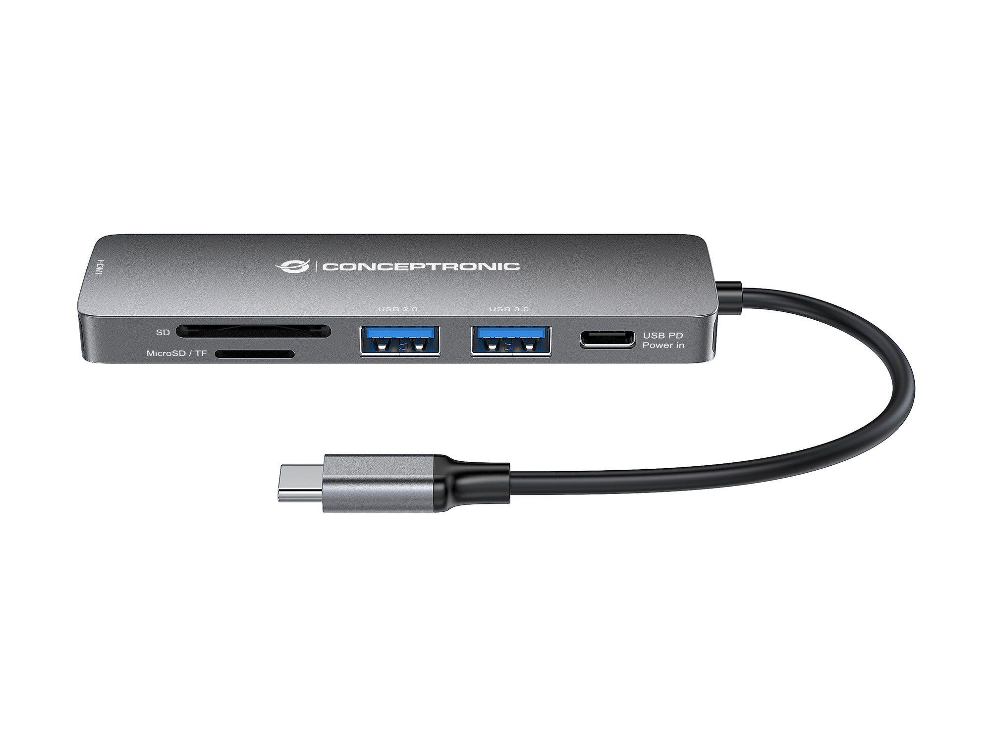 Dock USB-C CONCEPTRONIC DONN11G (0,12 m - Cinzento) — miniatura 4