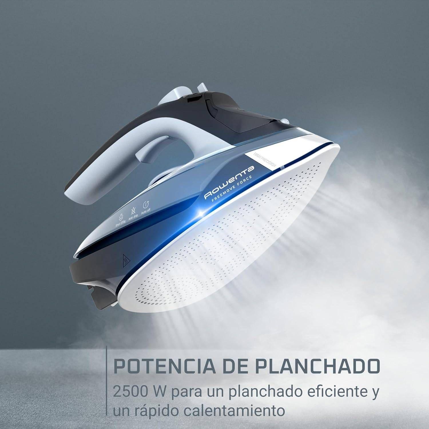 Ferro de Engomar a Vapor ROWENTA DE6725D1 (2800 W - 220 g/min - 40 g/min - Preto e Azul), miniatura 4