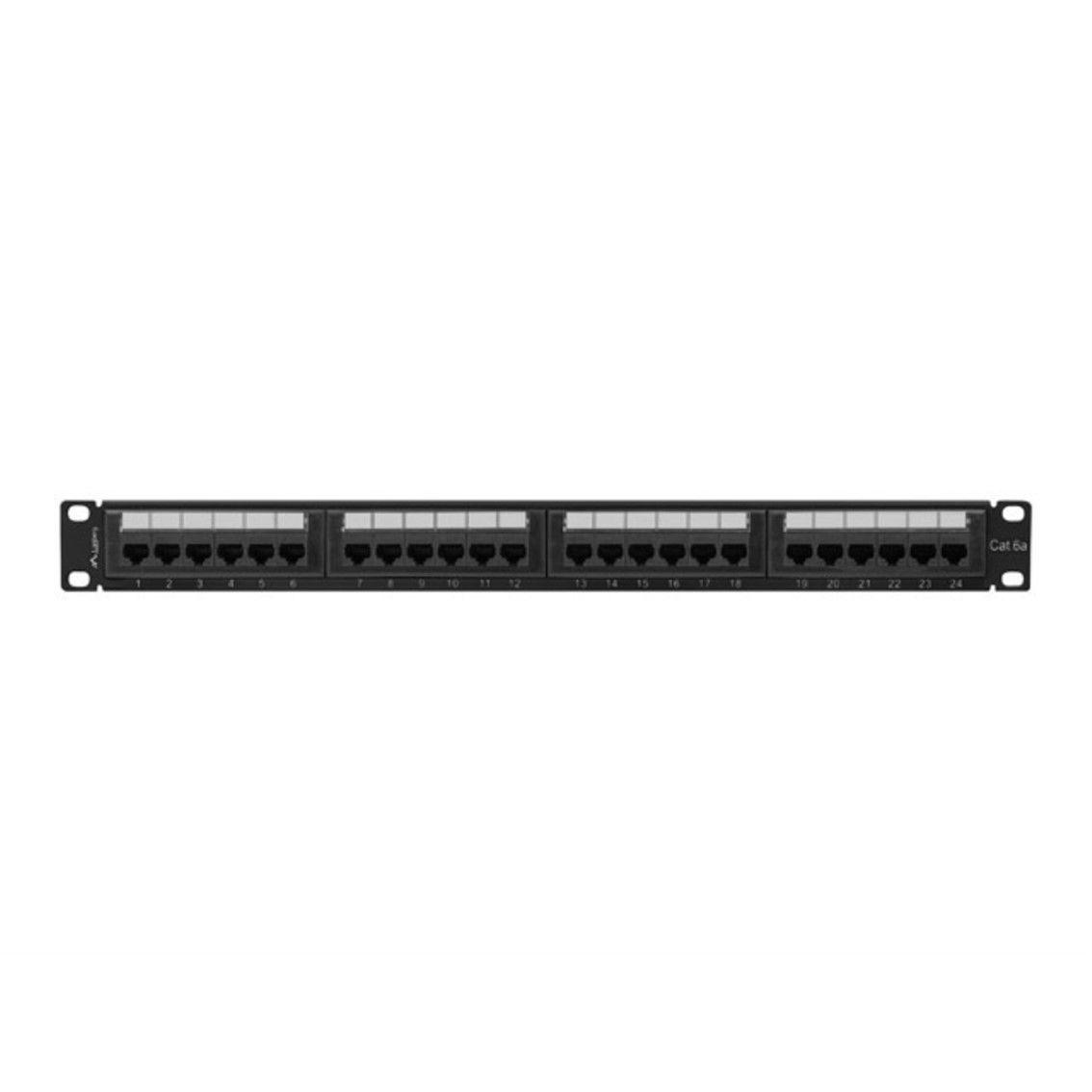 Patch Panel de Rede LANBERG PPUA-1024-B (Até 10GbE - Rack - Preto)
