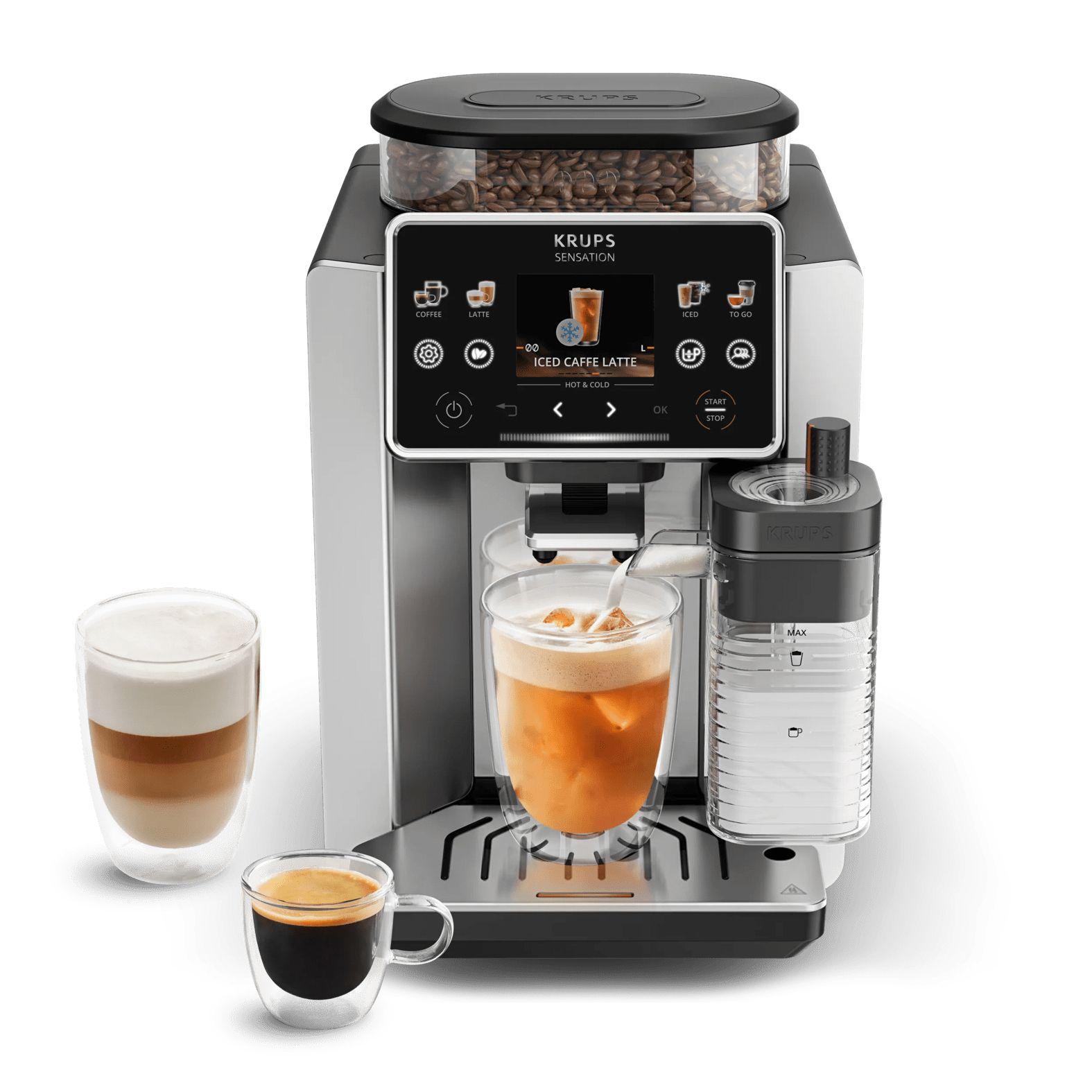 Máquina de Café Expresso Automática KRUPS EA918GE0 (Grãos e café moído - 1450 W - 15 bar - Cinzento)