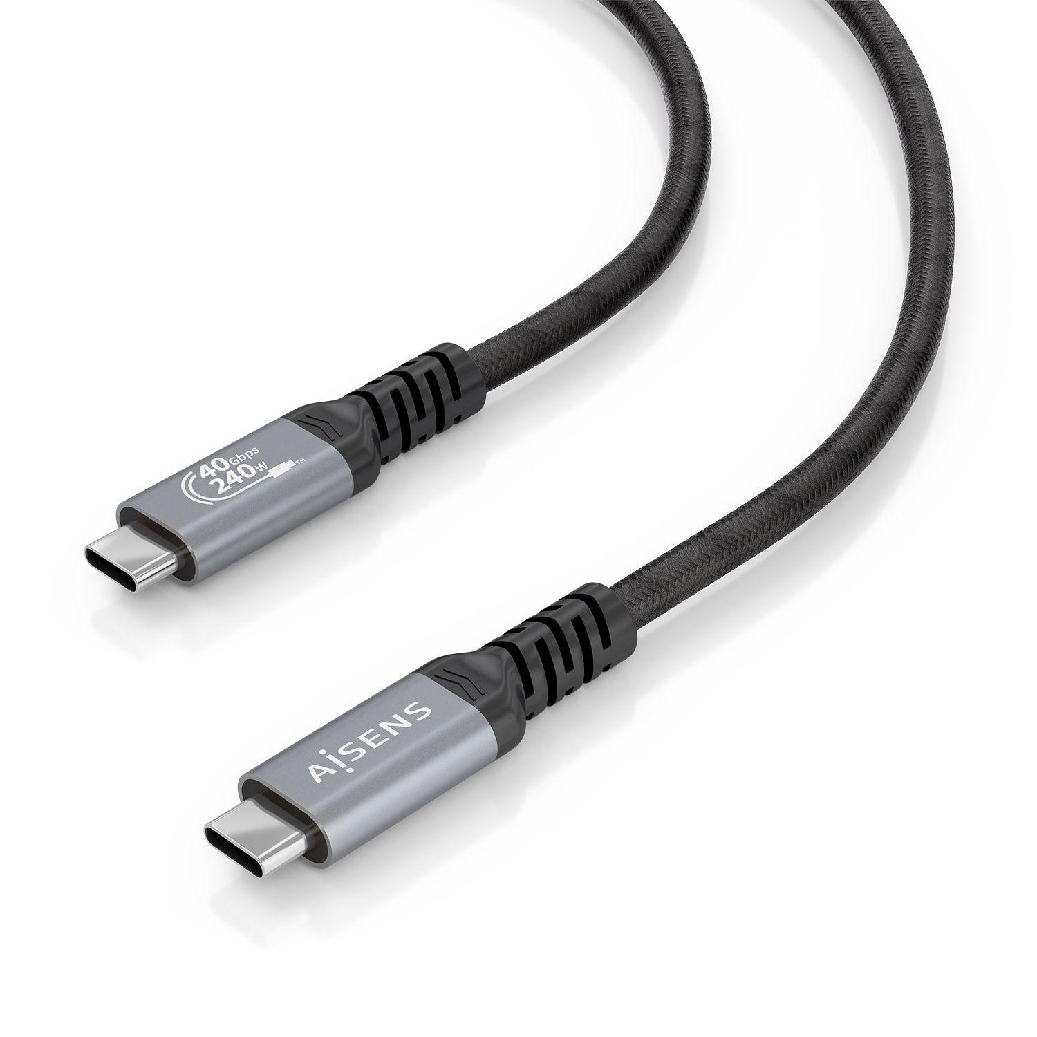 Cabo USB-C AISENS A156-0994 (1 m - USB C - Preto) — miniatura 3
