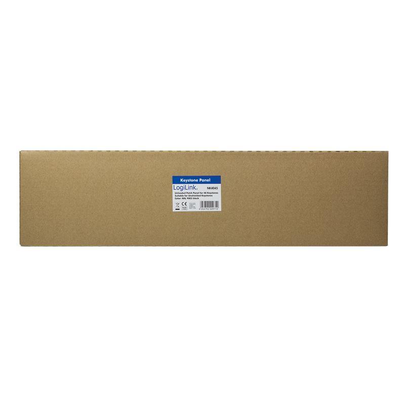Painel de Patch Keystone LOGILINK NK4045 (14 unidades - Montagem em rack - Preto), miniatura 2