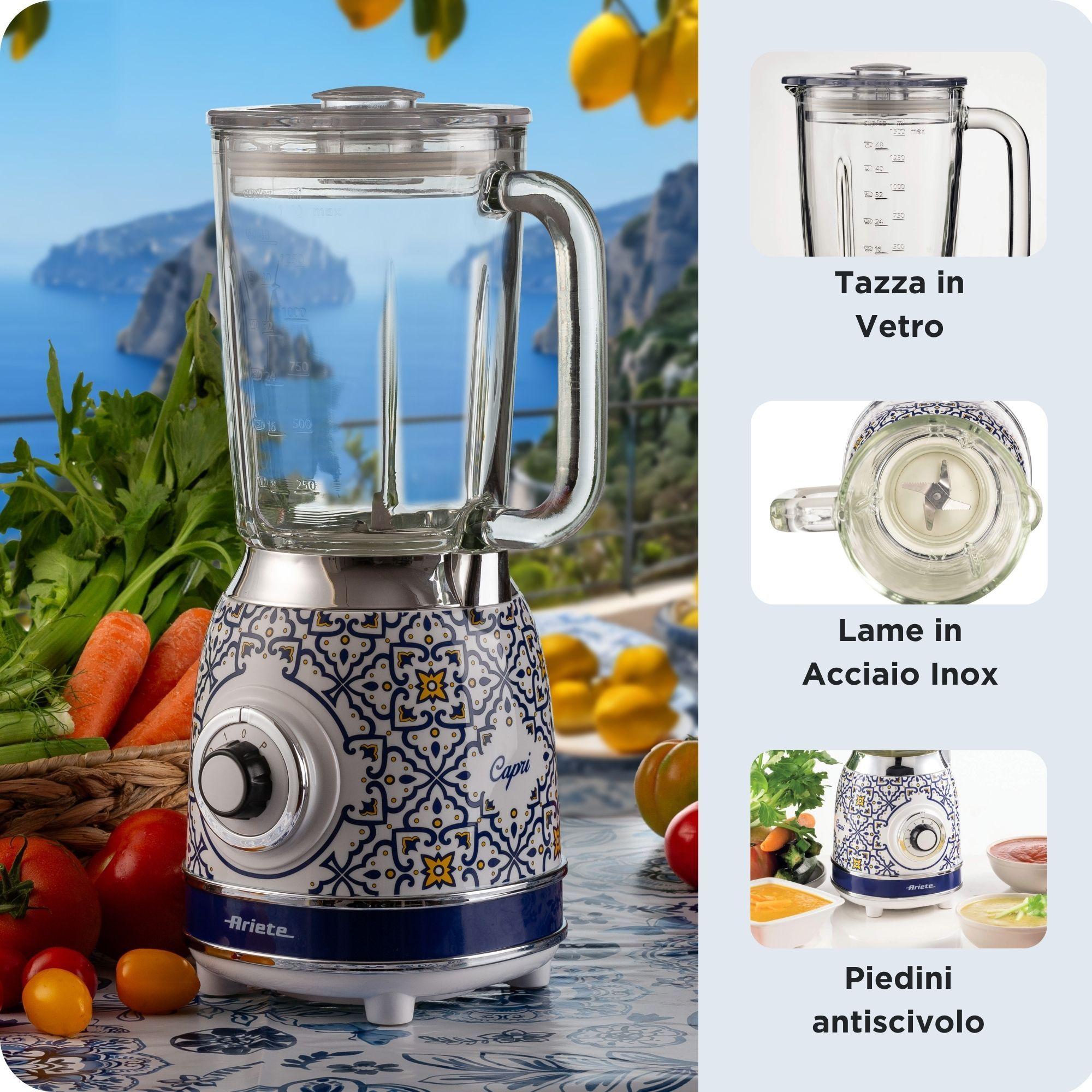 Liquidificadora ARIETE Capri 0583/0C (Liquidificador - 1000 W - 1,5 l - Branco/Azul Claro), miniatura 3