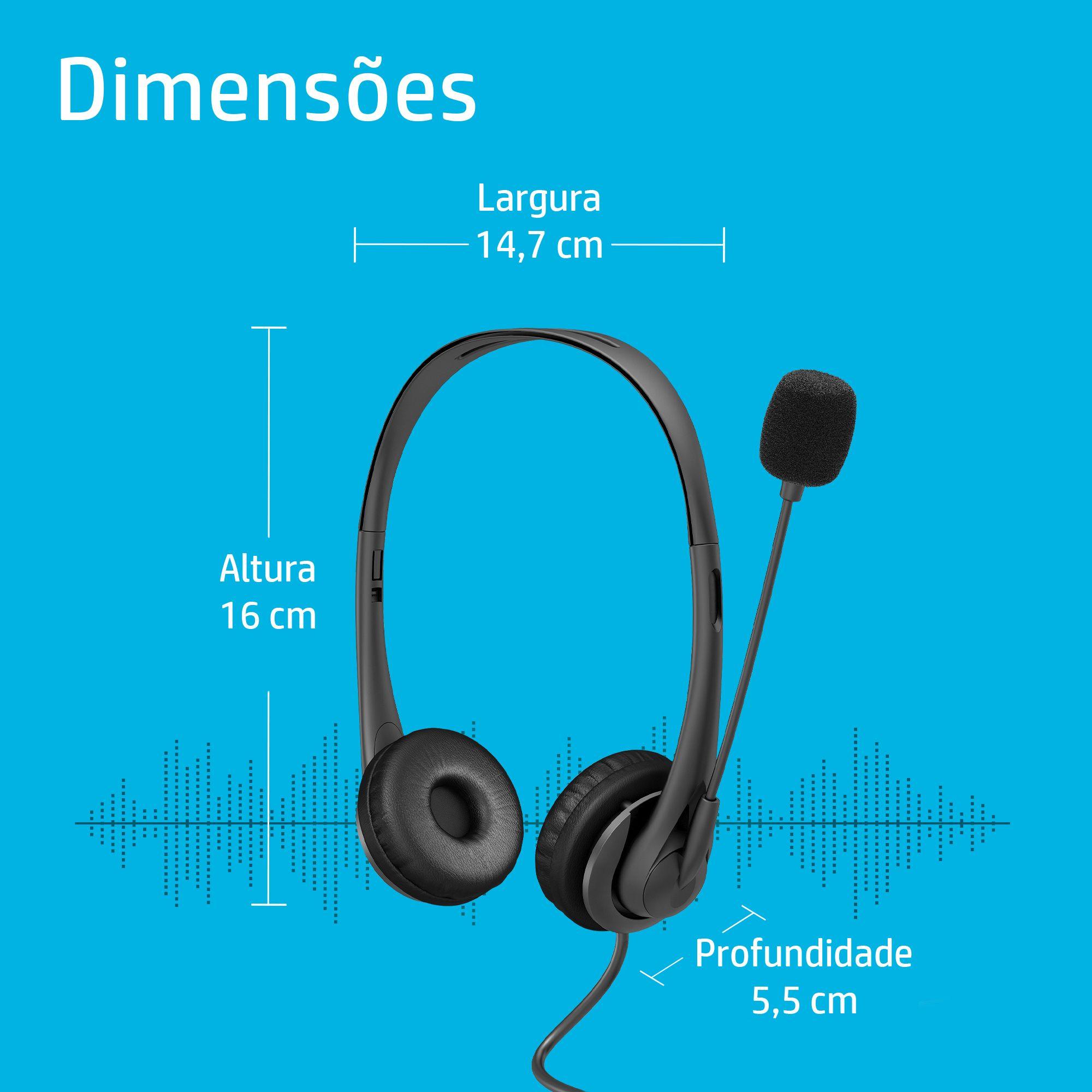 Auscultadores HP G2 USB (Binaural - Com fios - Supra-aural - Preto), miniatura 3