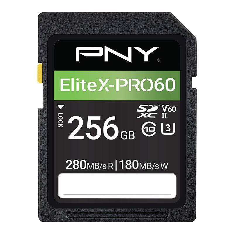 Cartão de Memória SDXC PNY EliteX-PRO60 256GB (256GB - Até 280 MB/s)