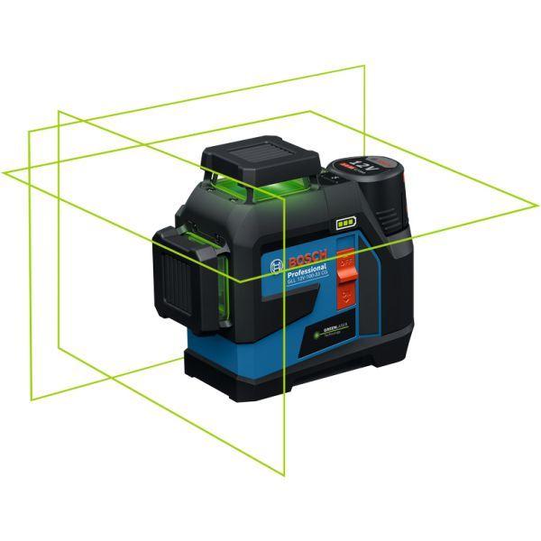 Nível Laser de Linhas BOSCH GLL 12V-100-33 CG Professional (12 V - Bateria - Ião-lítio - Preto e Verde), miniatura 2