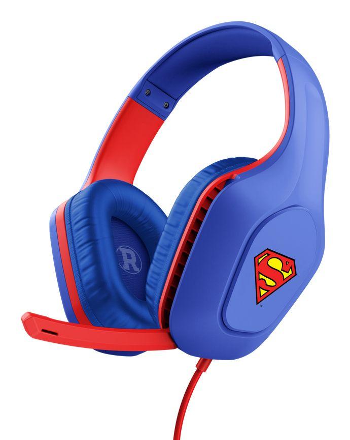 Headset Gaming TRUST GXT 416SM Zirox Superman (Binaural - Com fios - Circum-aural - Azul e Vermelho)