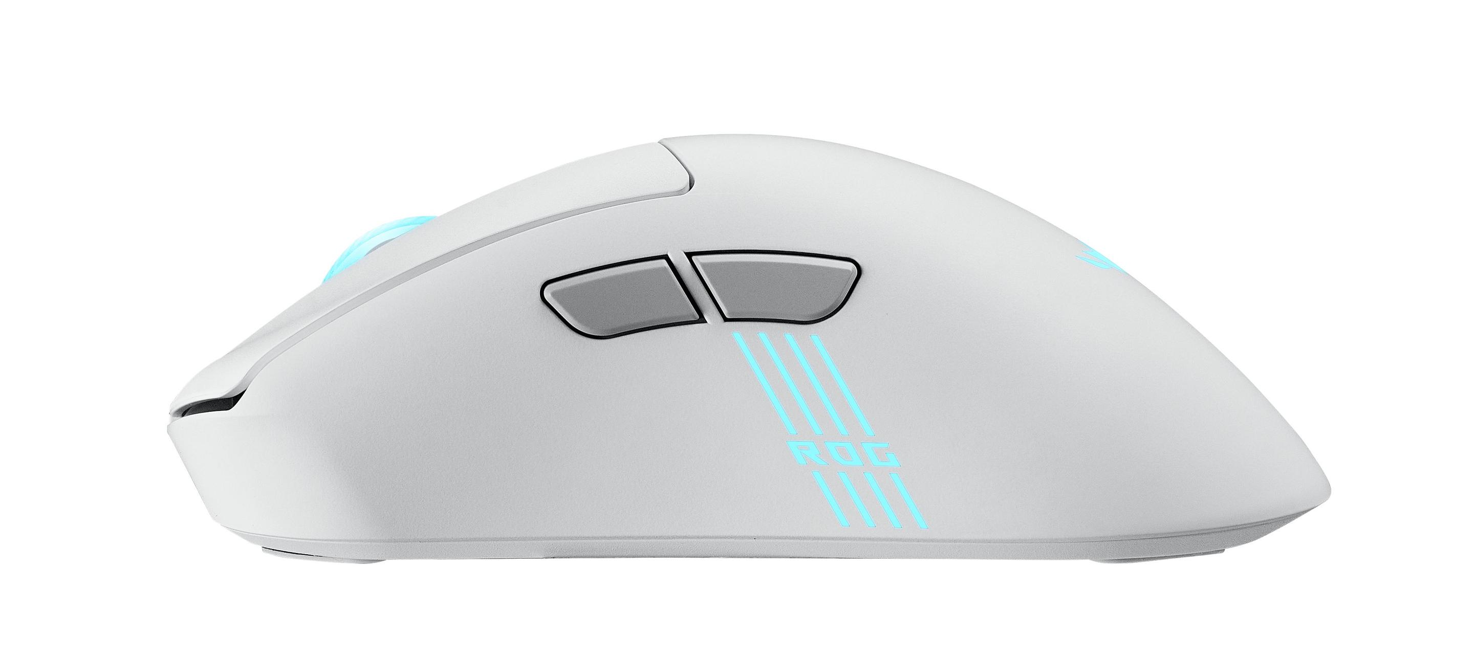 Rato ASUS ROG Keris II Origin WHT (Mão direita - 42000 DPI - Ótico - Branco) — miniatura 3