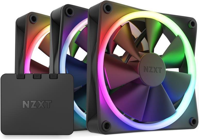 Conjunto de Ventoinhas NZXT F120 RGB (Plástico, Borracha - Multi - 2,16 W - Preto)