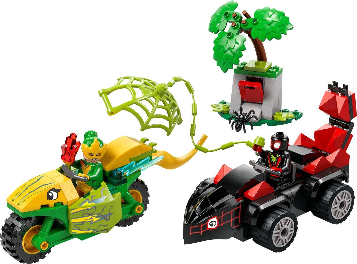LEGO 11198 Marvel Super Heroes Spin e Electro – Perseguição em Veículos Dinossauros (4+ anos - 124 peças)