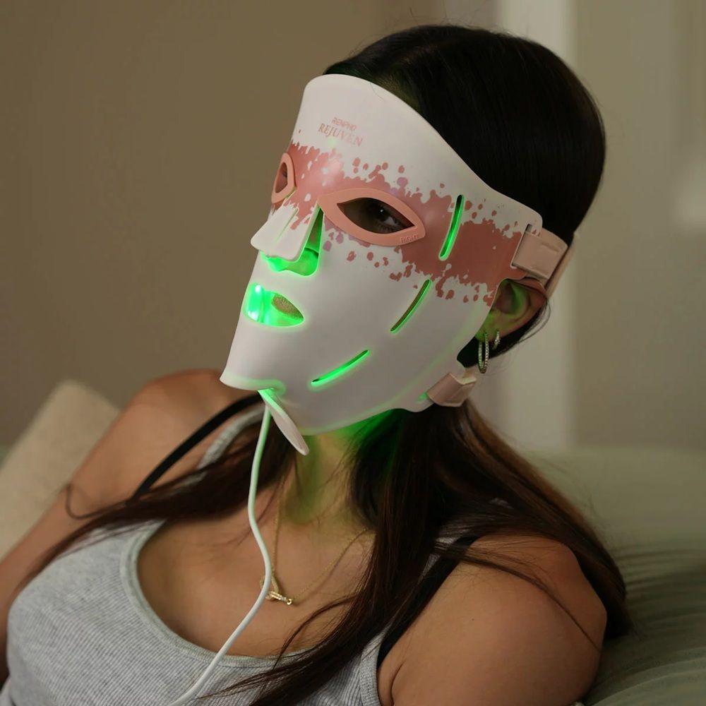 Máscara Facial de Terapia de Luz RENPHO Artemis Blush PEU-E100B-1 (Silicone - Branco e Rosa), miniatura 3