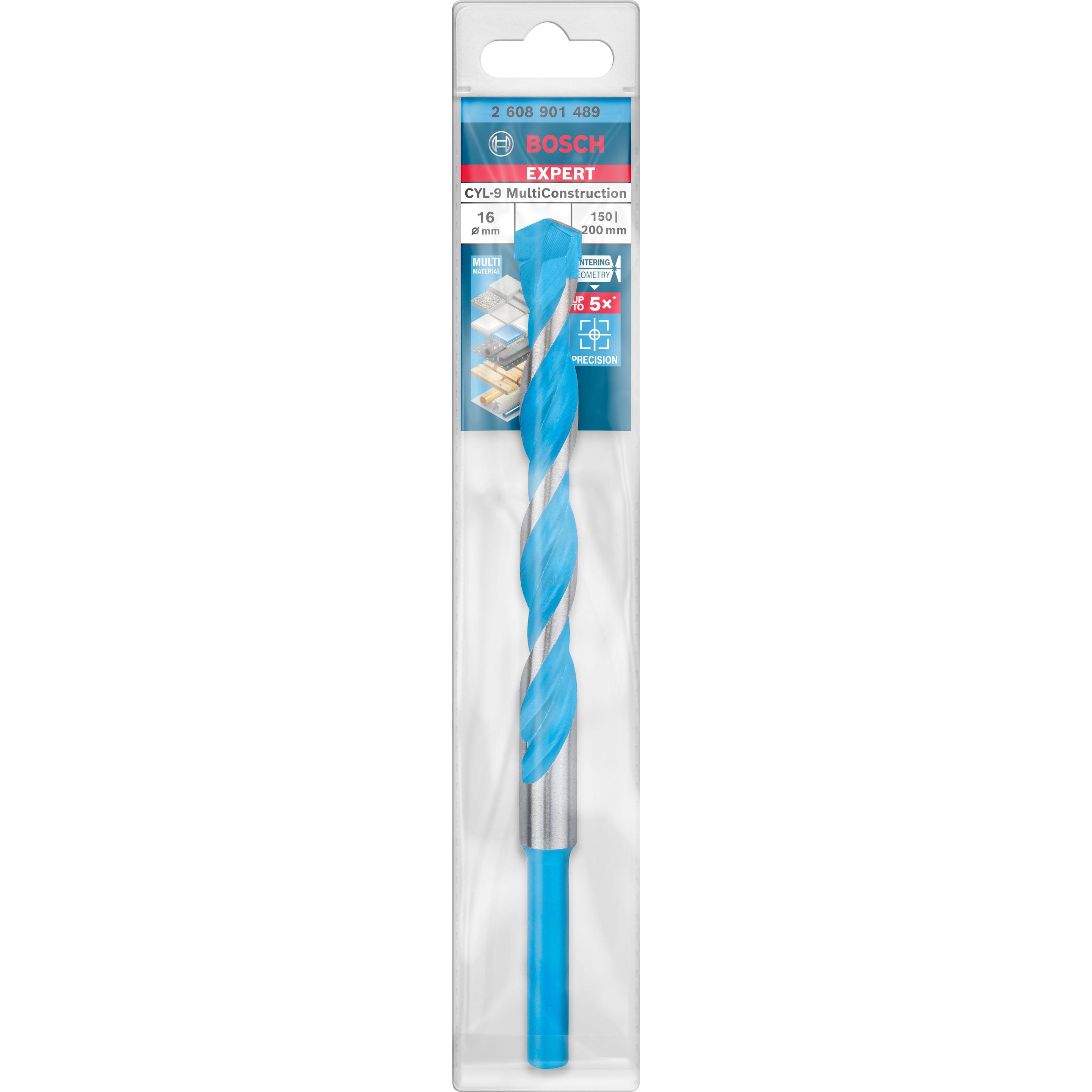 Broca BOSCH EXPERT CYL-9 MultiConstruction (Ø 16 mm - Comprimento útil 150 mm - Comprimento total 200 mm), miniatura 2