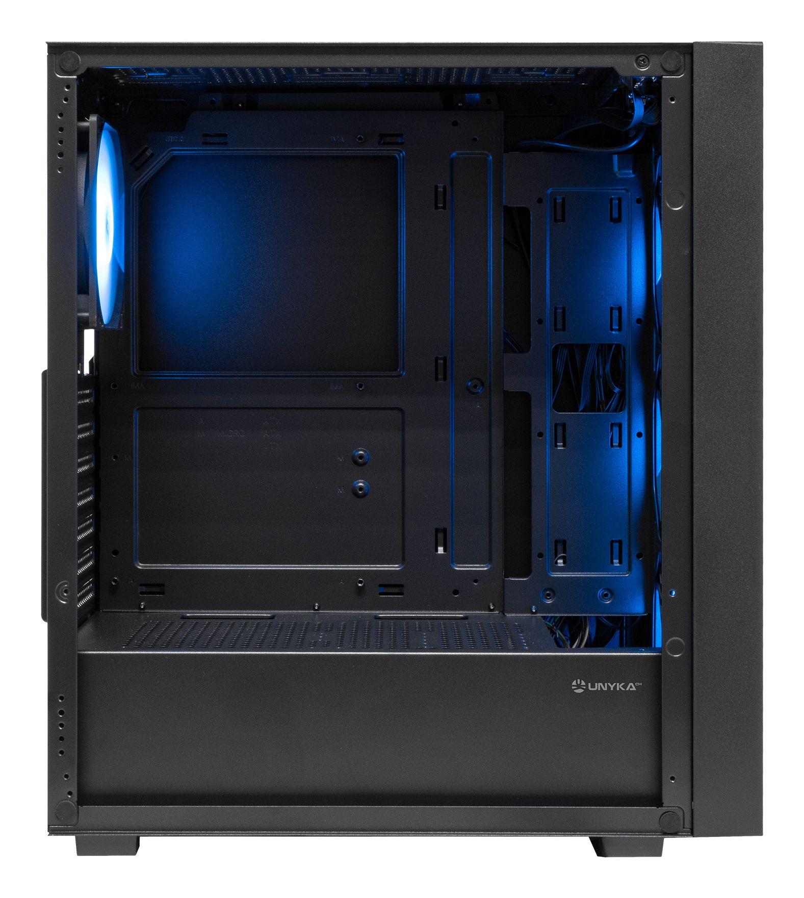 Caixa PC Gaming UNYKACH Revelat Mesh Compact Edition (ATX, ITX, micro ATX - Semitorre - 16,5 cm - Preto) — miniatura 3