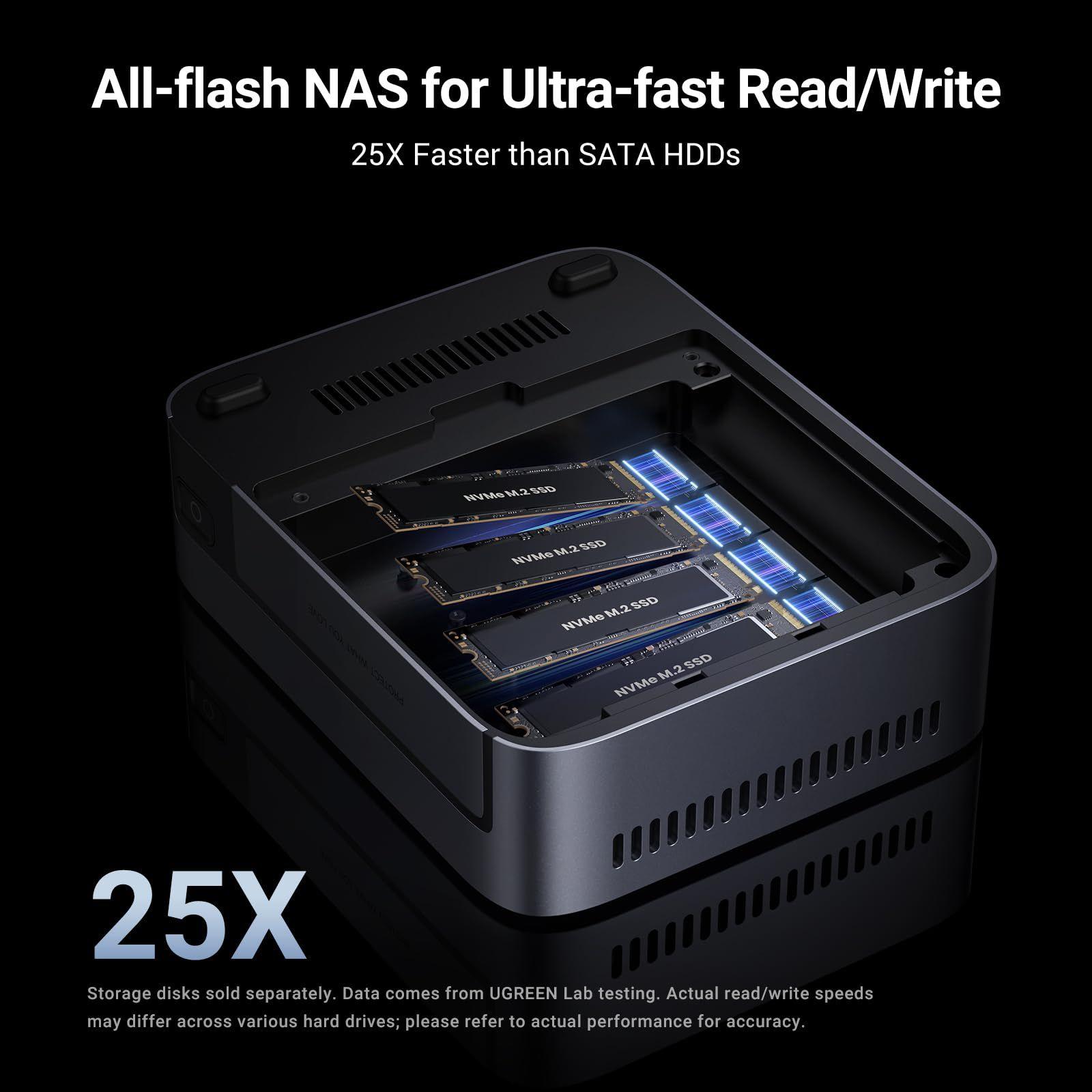 NAS UGREEN NASync DXP480T Plus (M.2 - 8 GB - 4 baias - Cinzento) — miniatura 2