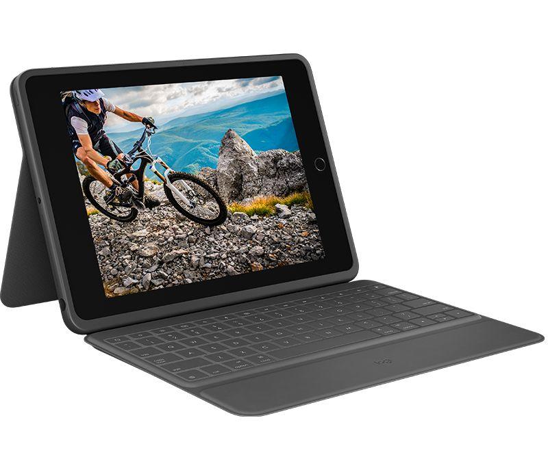 Teclado LOGITECH Rugged Folio (Inglês - Smart Connector - Com fios - Grafite)