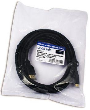 Cabo HDMI Mini LOGILINK CH0021 (1 m - HDMI Type C - HDMI Type A - Preto) — miniatura 2
