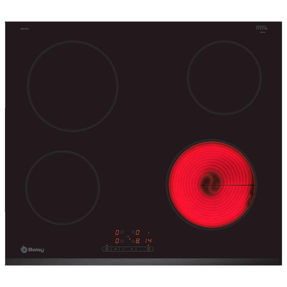 Placa Vitrocerâmica Encastre BALAY 3EB720LR (4 zonas - 6600 W - Vidro-cerâmica - Preto), miniatura 2