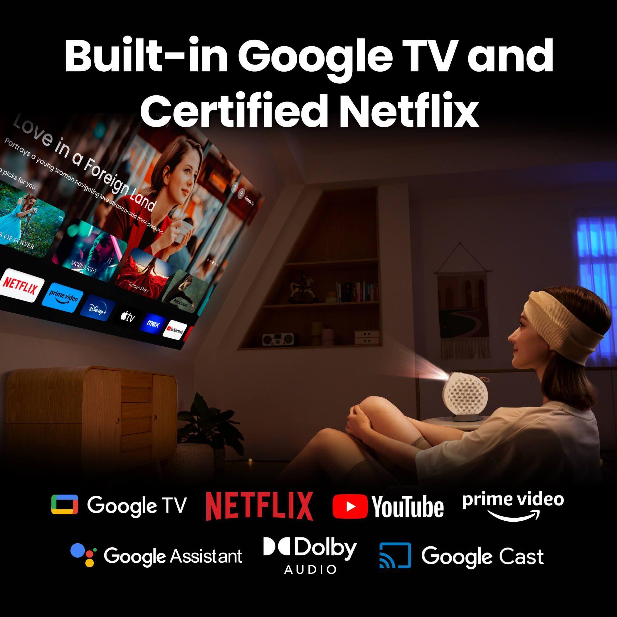 Projetor Portátil BENQ GV50 (1080p - 2032-2540 mm - Android TV - Branco) — miniatura 11