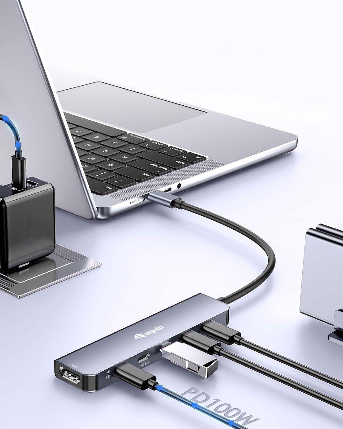Replicador de Portas USB-C EQUIP 133499 (0,25 m - Cinzento) — miniatura 2