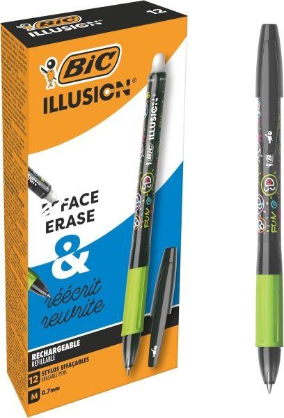 Caneta Esferográfica Apagável BIC Illusion (Preto)