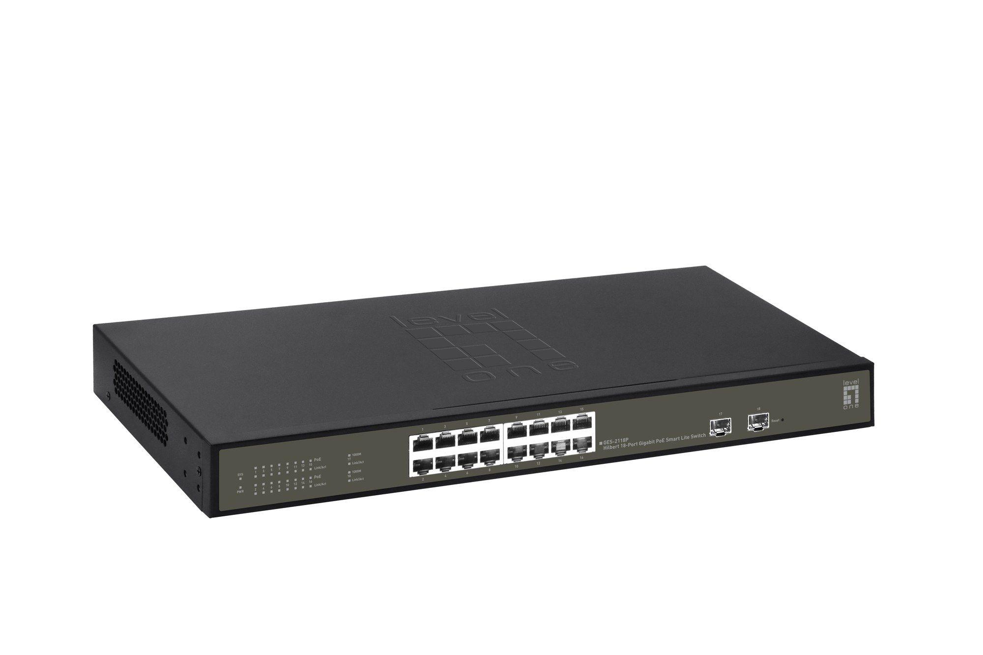 Switch LEVELONE GES-2118P (Gigabit Ethernet - 4,1 MB - 36 Gbit/s - Preto), miniatura 4
