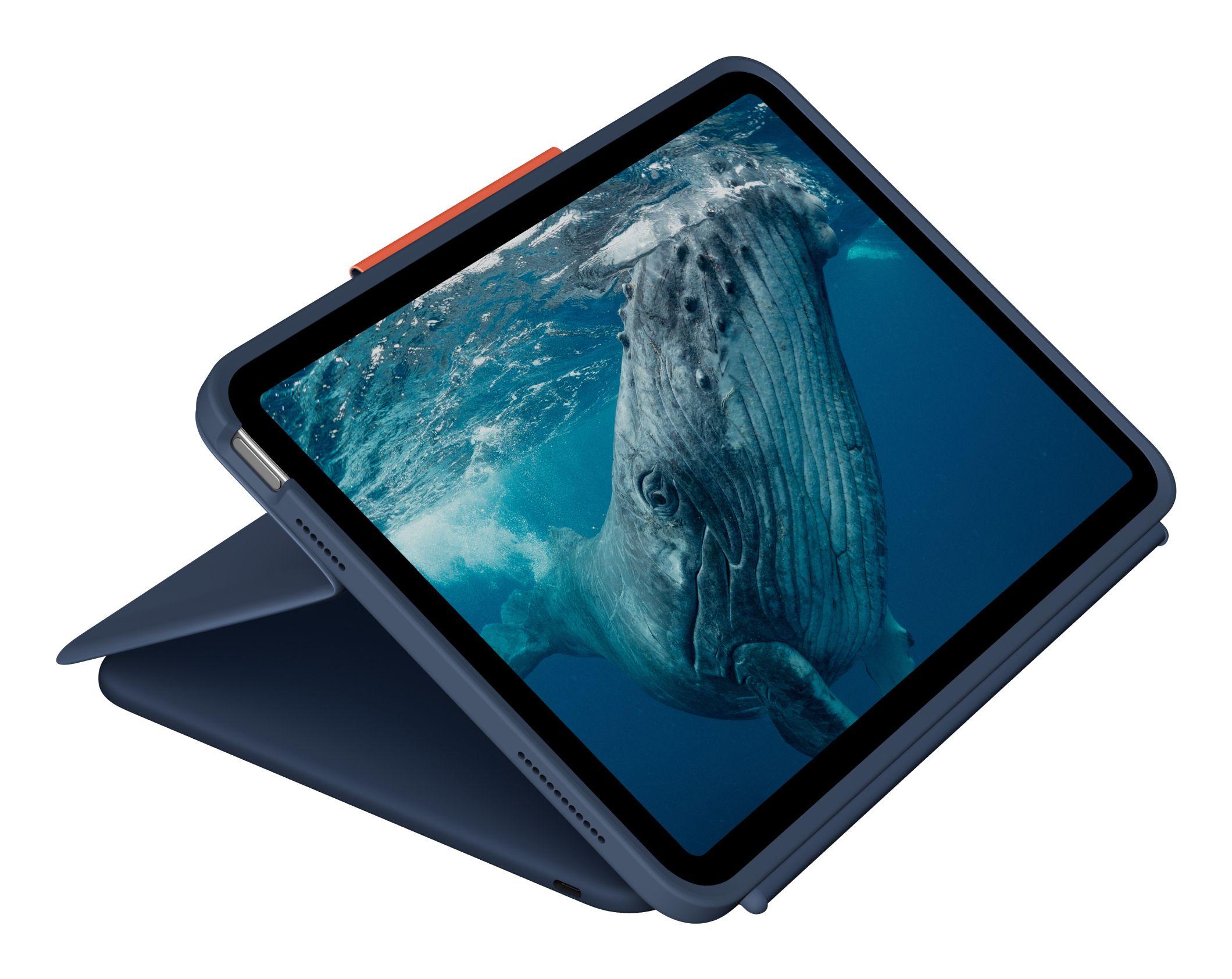 Teclado LOGITECH Rugged Combo 4 Touch (Alemão - Interruptor de membrana - Smart Connector - Azul) — miniatura 2
