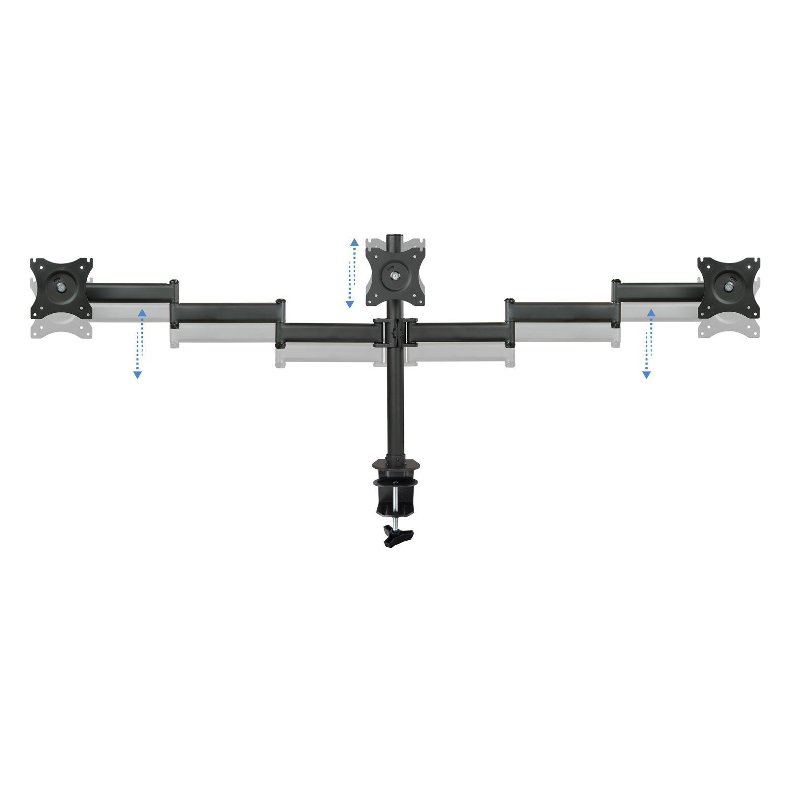 Suporte de Mesa para 3 Monitores TOOQ DB1327TN-B (13"-27" - 8 kg por braço - Preto), miniatura 2