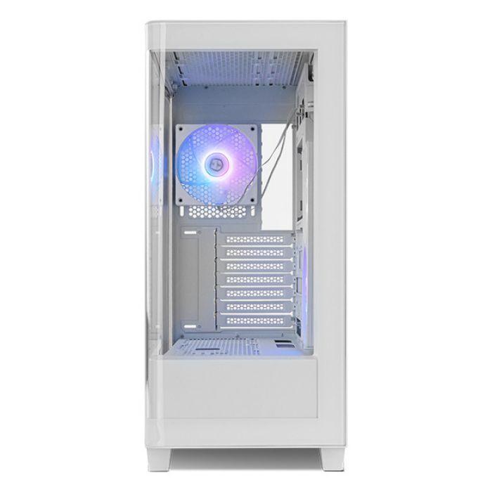 Caixa PC NOX Hummer Ether (ATX, ITX, Mini-ATX - Midi Tower - SPCC, aço, vidro temperado - Branco) — miniatura 4