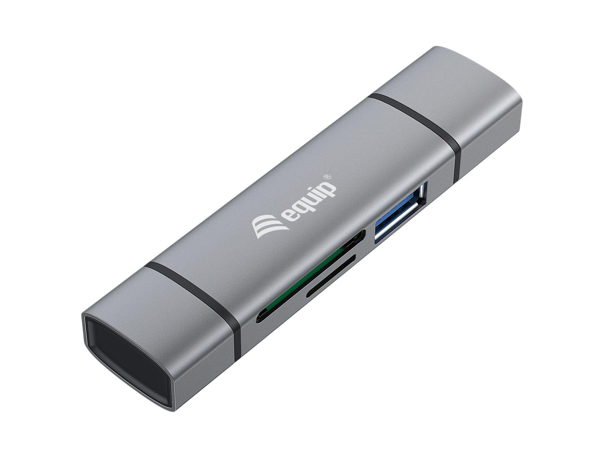 Leitor de Cartões EQUIP 245460 (USB 3.2 Gen 1 Type-A/Type-C - Cinzento), miniatura 2