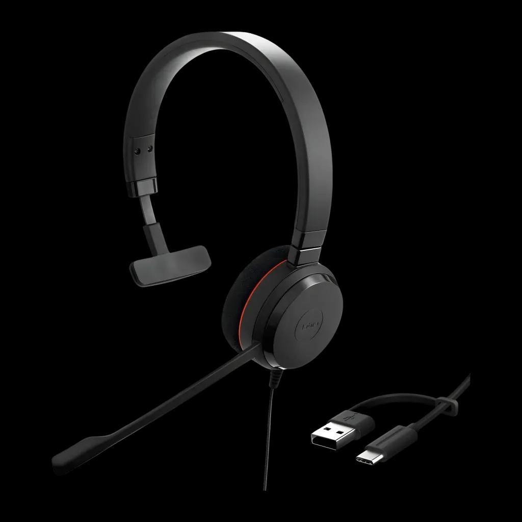 Headset Mono JABRA Evolve 65 TE (Monofónico - Com fios e sem fios - Circum-aural - Preto) — miniatura 2