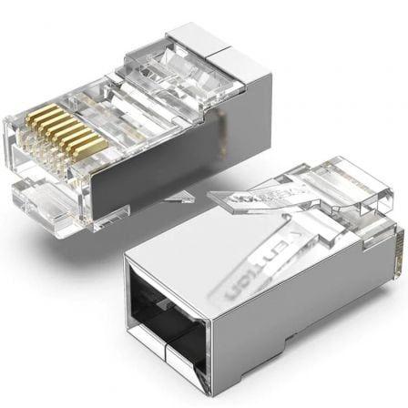 Conector RJ45 VENTION IDAR0-100 (Prateado e Transparente)