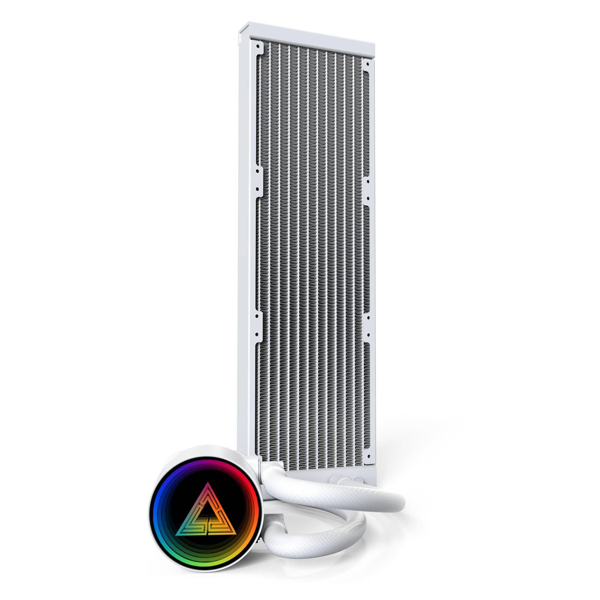 Kit de Refrigeração Líquida MONTECH LightFlow ARGB 360 XL White (LGA 1700, AM5, AM4, LGA 1851 - 120 mm - 2200 RPM - Branco) — miniatura 2