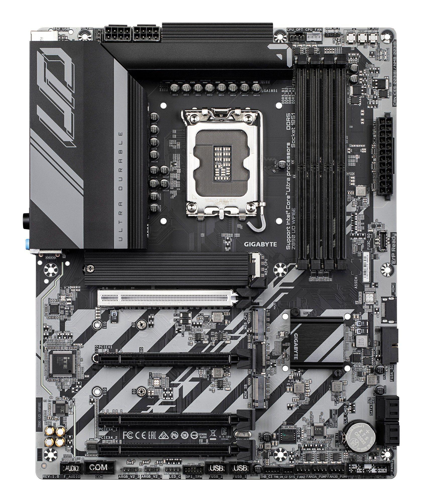 Motherboard GIGABYTE Z890 UD WIFI6E (LGA 1851 - Intel Core Ultra da Série 2 - ATX - Preto), miniatura 2
