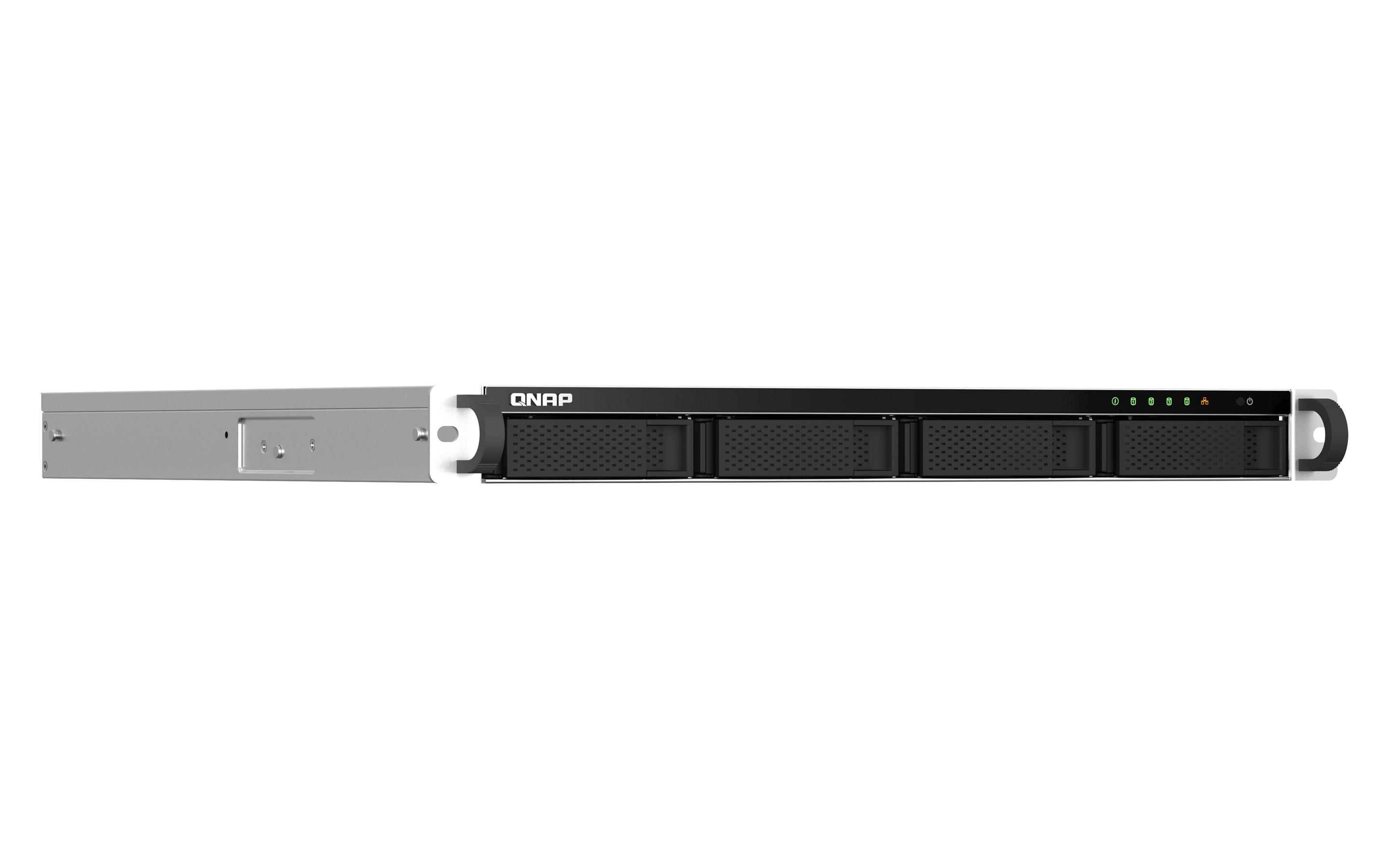 NAS QNAP TS-464U-RP-8G (Serial ATA II, Serial ATA III - 8 GB - 4 baias - Alumínio/Preto), miniatura 3