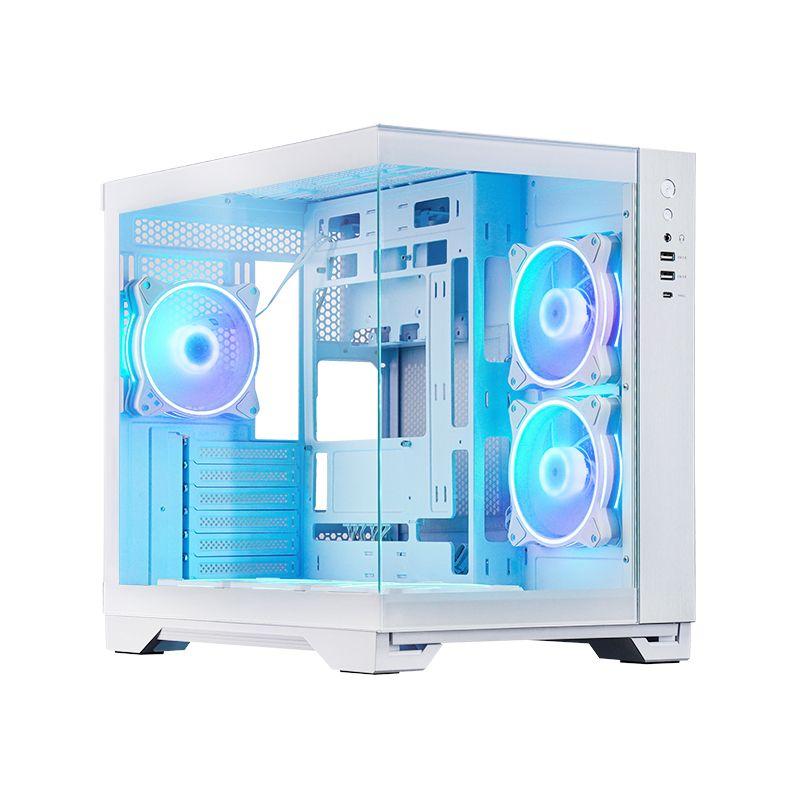 Caixa de Computador CHIEFTEC GM-30W-TG-OP (ATX, Micro ATX, Mini-ITX - Cubo - 17,5 cm - Branco)