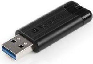 Pen USB VERBATIM Store'n'Go PinStripe (Deslizante - USB Tipo-A - USB Type-A - Preto)