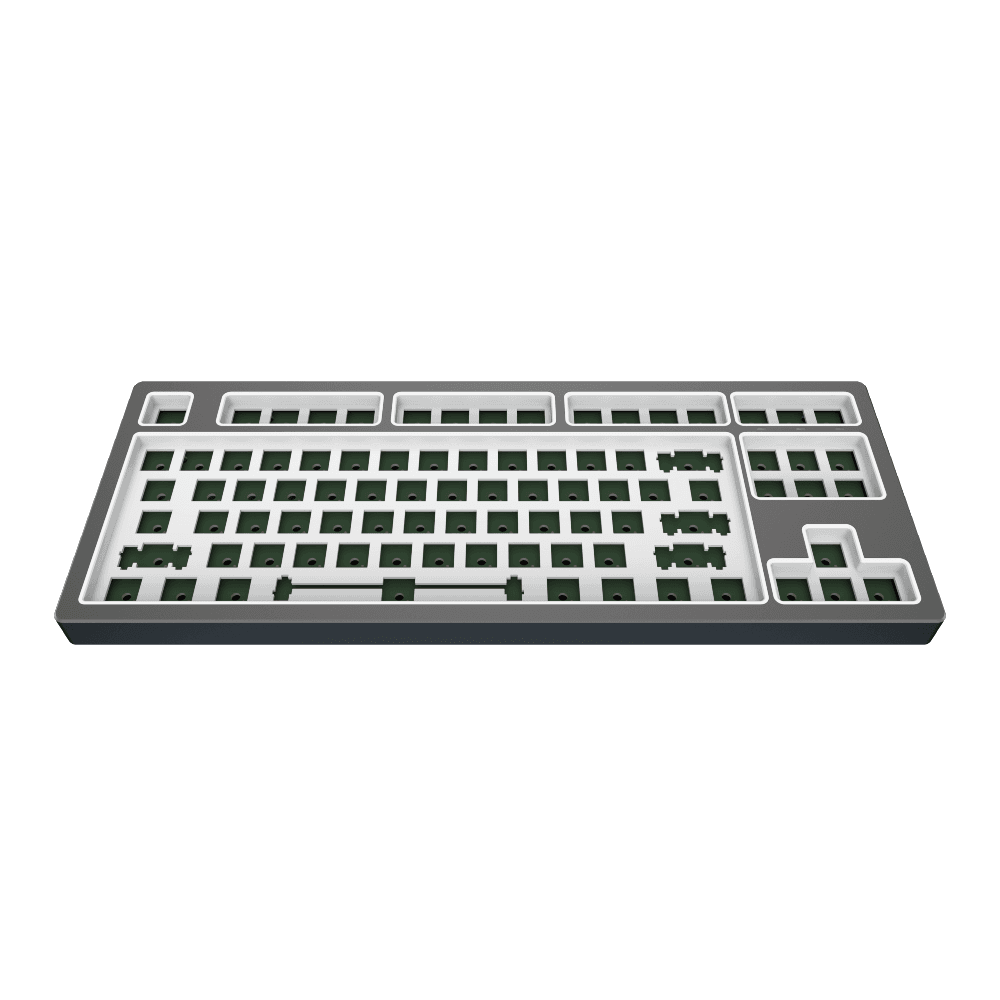 Teclado Barebones DARK PROJECT KD87B LTD Aluminum (VIA e QMK - Cinza Nuvem)