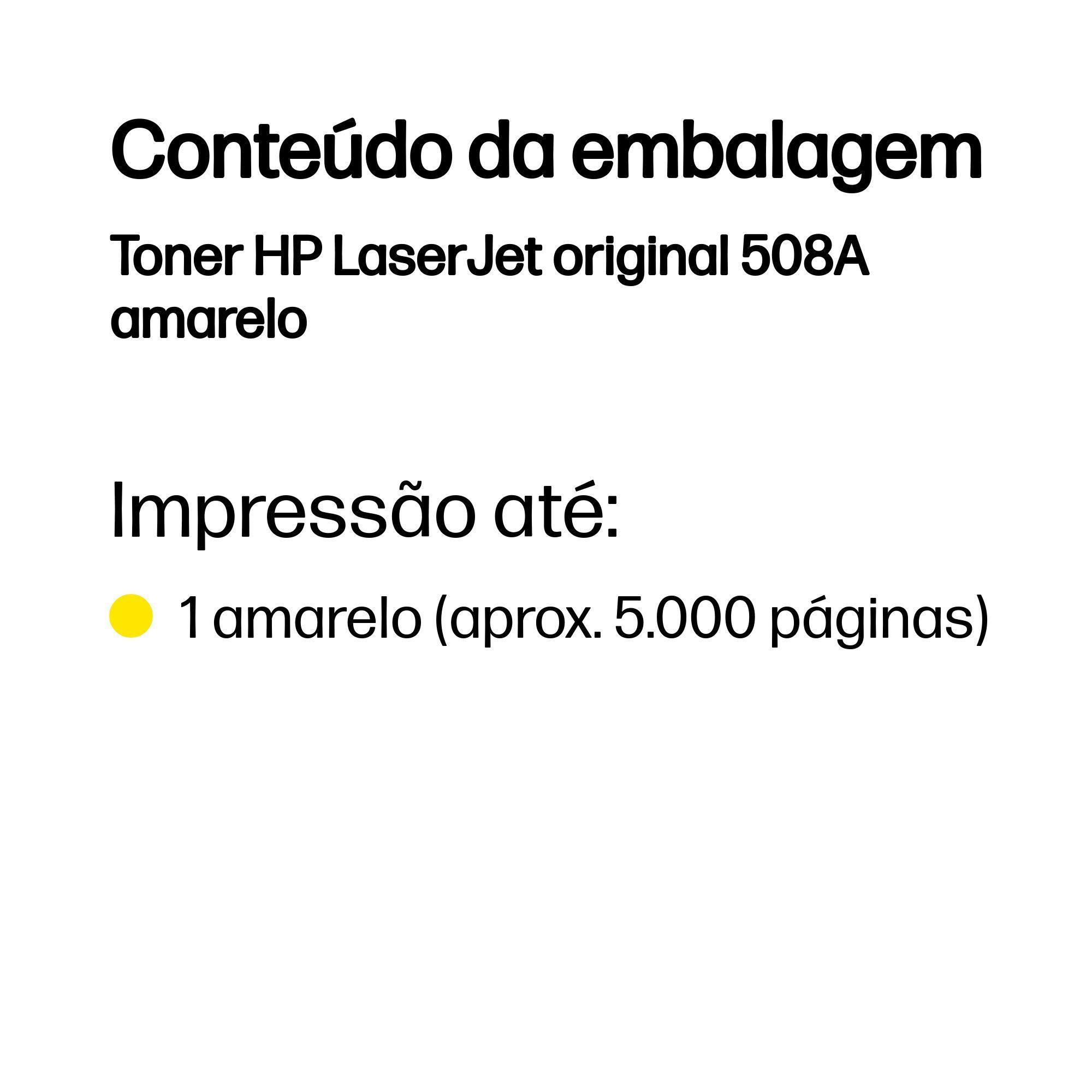 Toner Original HP 508A CF362A (5 000 páginas - Amarelo), miniatura 3