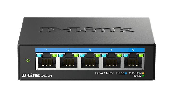 Switch D-LINK DMS-105 (2.5G Ethernet - 8,1 MB - 25 Gbit/s - Preto) — miniatura 3