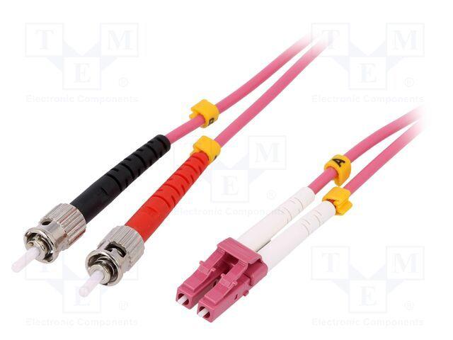 Cabo de Fibra Ótica LOGILINK FP4LT03 (OM4 LC/ST Duplex 3 m - Rosa), miniatura 2